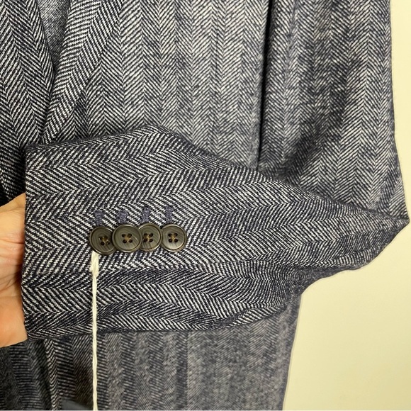 Men’s ammeci Herringbone Tweed Jacket Sports Coat Italy preppy wedding - Picture 8 of 16